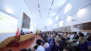 El viceconsejero José Antonio Sánchez Serrano ha inaugurado el VIII Congreso Internacional de Transparencia y buen Gobierno Plano general de la sala del congreso con el público sentado