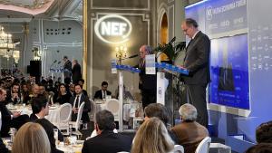 El consejero Miguel López-Valverde durante el desayuno informativo organizado por Nueva Economía Fórum