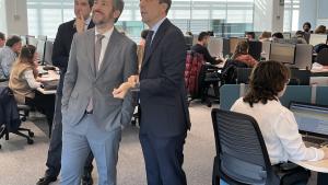 El consejero Miguel Ángel García Martín durante su visita a las nuevas instalaciones de Legálitas