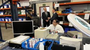 El consejero durante su visita