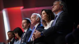 Díaz Ayuso: “La llegada de la F1 a Madrid va a multiplicar las bondades de la Formación Profesional relacionada con el motor” La presidenta durante el acto de la F1