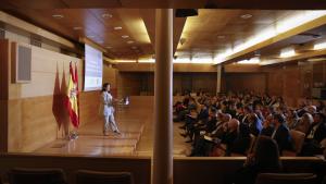La consejera Fátima Matute en la Real Casa de Correos