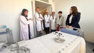 La consejera Fátima Matute en el Hospital público Ramón y Cajal