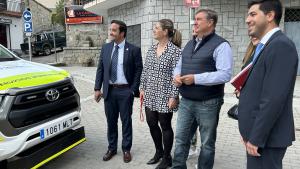 El viceconsejero José Antonio Sánchez durante su visita a El Boalo