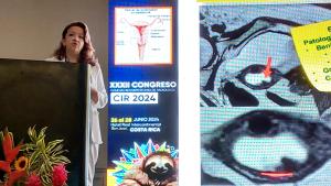 Fátima Matute durante su participación en el XXXII Congreso Interamericano de Radiología 