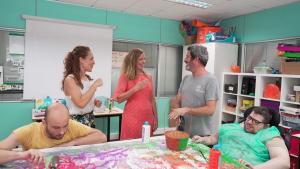 La consejera Ana Dávila durante su visita a la Fundación Carlos Martín