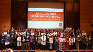 La viceconsejera Laura Gutiérrez durante la entrega de reconocimientos a las Gerencias Asistenciales del SERMAS