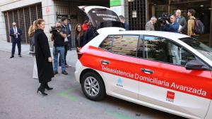 La consejera Ana Dávila durante la presentación de los nuevos dispositivos de teleasistencia avanzada para personas dependientes