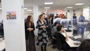La consejera Ana Dávila durante la presentación de los nuevos dispositivos de teleasistencia avanzada para personas dependientes