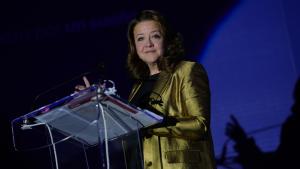 La consejera Fátima Matute durante los premios Ulises Navegantes de la Salud del Grupo CTO