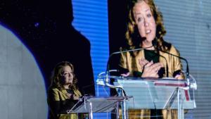 La consejera Fátima Matute durante los premios Ulises Navegantes de la Salud del Grupo CTO