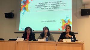 La Dirección Asistencial Sureste pone en valor las actividades desarrolladas en sus centros durante este año Mesa inaugural de la Jornada