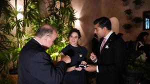 La presidenta Isabel Díaz Ayuso durante la presentación del Patronato-Lima Ciudad de los Reyes 