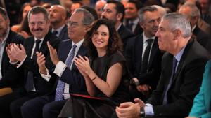 La presidenta Isabel Díaz Ayuso en el acto del Día de Madrid en FITUR 2025
