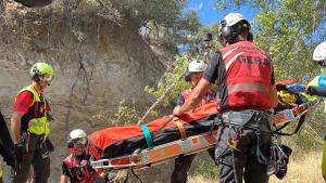 Miembros del GERA durante un rescate