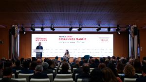 El consejero Miguel Ángel García Martín durante el desayuno informativo organizado por Europa Press
