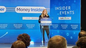 La consejera Rocío Albert durante la inauguración del foro Money Insider
