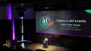 Díaz Ayuso, en el mayor evento sobre IA de España: “Queremos que ninguna empresa se quede atrás en este camino de transformación” La presidenta Isabel Díaz Ayuso
