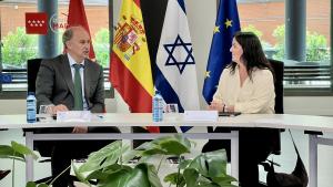 El consejero Miguel López-Valverde durante su reunión con responsables de Economía e Innovación de la Embajada de Israel