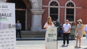 Ana Dávila en la celebración del día del Grupo Social ONCE Madrid