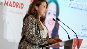 Fátima Matute en los premios Redacción Médica a la sanidad madrileña