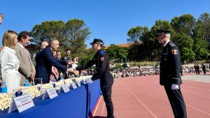 El consejero Carlos Novillo durante la clausura del LXI Curso Selectivo de Formación Básica para Policías Locales