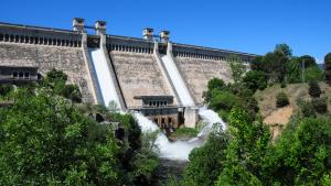 Vista de un embalse de la Comunidad de Madrid