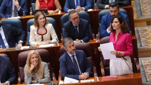 La presidenta Isabel Díaz Ayuso durante el pleno de la Asamblea de Madrid
