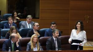 La presidenta Isabel Díaz Ayuso en la Sesión de Control