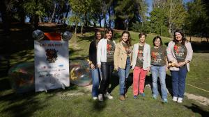 Fátima Matute durante su visita el hospital Lafora para visibilizar la salud mental