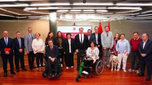 Sánchez presenta vídeos informativos sobre la atención a personas con discapacidad El viceconsejero José Antonio Sánchez durante la presentación de los vídeos informativos