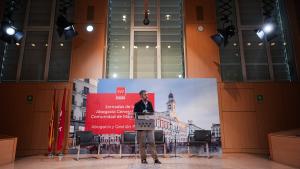 El consejero Miguel Ángel García Martín durante la clausura de las jornadas de la Abogacía General