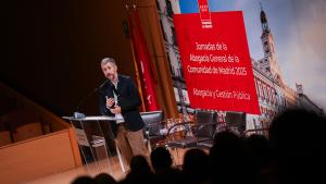 El consejero Miguel Ángel García Martín durante la clausura de las jornadas de la Abogacía General