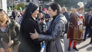 La presidenta Isabel Díaz Ayuso durante la misa solemne