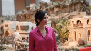 La presidenta Isabel Díaz Ayuso durante la inauguración del tradicional Belén