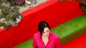 La presidenta Isabel Díaz Ayuso durante la inauguración del tradicional Belén