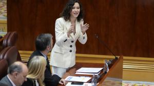 La presidenta Isabel Díaz Ayuso en la Sesión de Control
