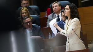 La presidenta Isabel Díaz Ayuso en la Sesión de Control