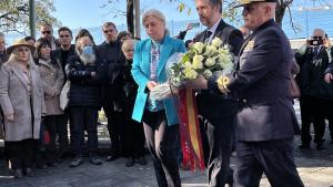El consejero Miguel Ángel García Martín durante la ofrenda floral