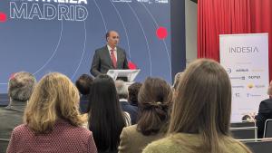 El consejero Miguel López Valverde durante el evento