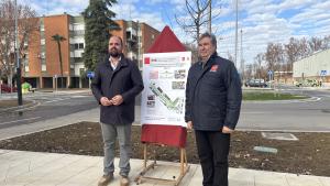 El viceconsejero José Antonio Sánchez durante su visita en Aranjuez a las obras con cargo al PIR