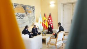 La presidenta Isabel Díaz Ayuso durante la reunión con el jefe de Gobierno de la Ciudad Autónoma de Buenos Aires