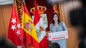 La presidenta Isabel Díaz Ayuso durante la reunión