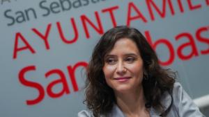 La presidenta Isabel Díaz Ayuso durante la reunión