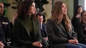 La presidenta Isabel Díaz Ayuso durante su visita al nuevo hospital