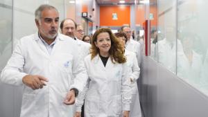 Matute presenta el protocolo firmado con el Canal de Isabel II para la detección de drogas en las aguas residuales de la región La consejera Fátima Matute en el Laboratorio de Aguas Depuradas del Canal de Isabel II
