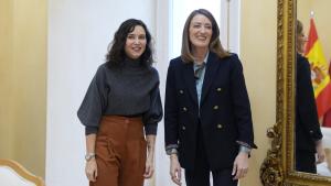 La presidenta Isabel Díaz Ayuso durante el encuentro