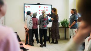 La consejera Ana Dávila durante la visita