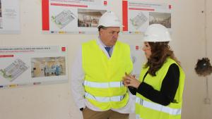 La consejera Fátima Matute durante su visita a las obras 