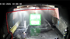 simulacro de incendio de un autobús eléctrico 